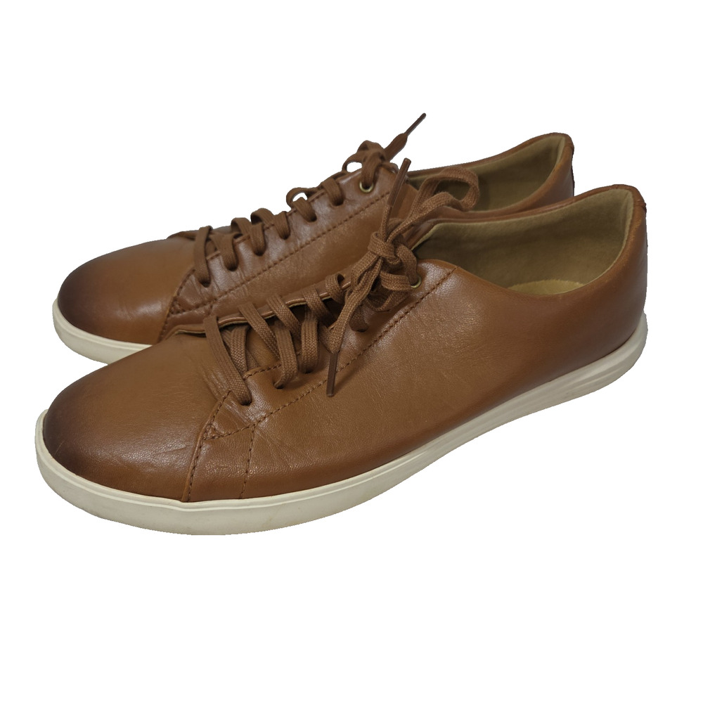 Cole Haan Grand Mens Shoes Grand Crosscourt Sneaker Tan Leather Oxford C26521 10